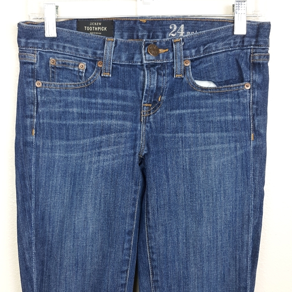 J. Crew Toothpick Skinny Blue Jeans Womens Size 24 - Picture 3 of 13